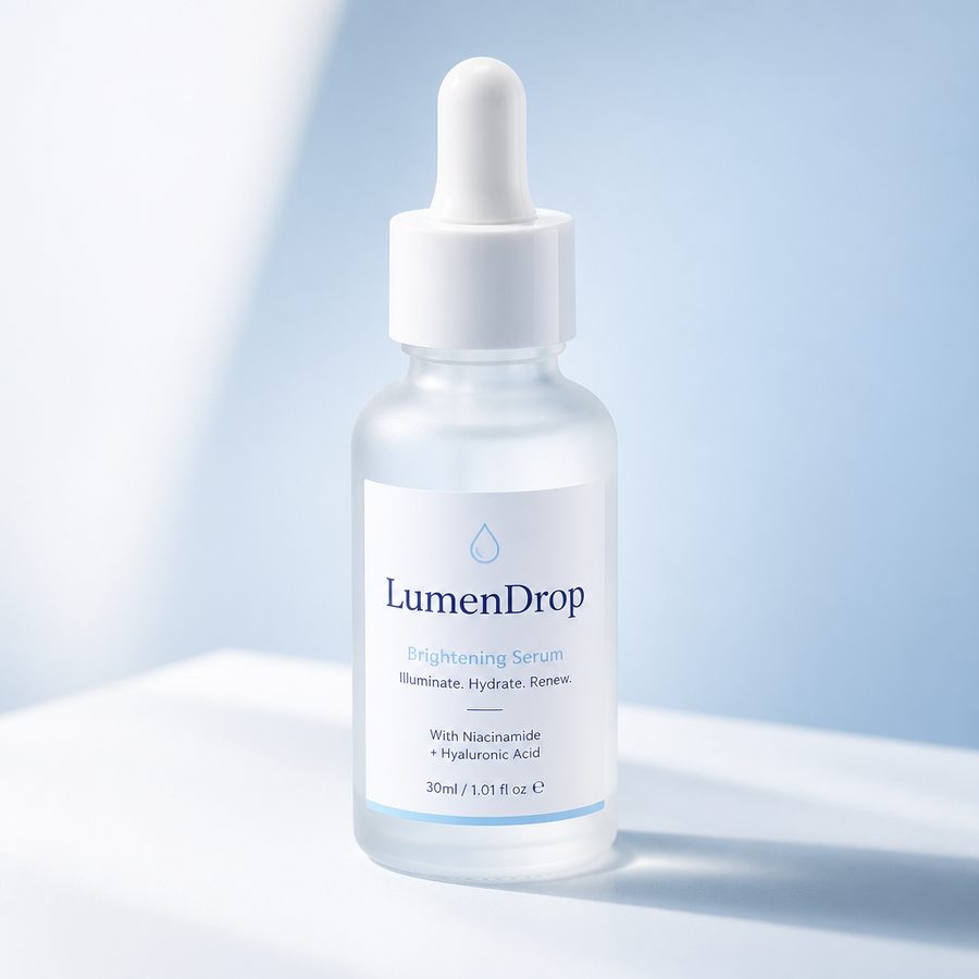 LumenDrop serum bottle